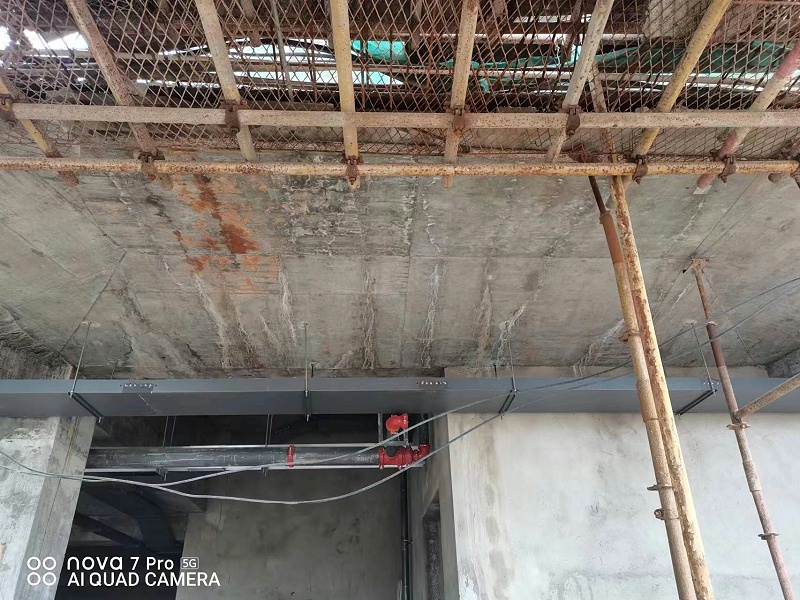 混凝土剛性防水施工現場