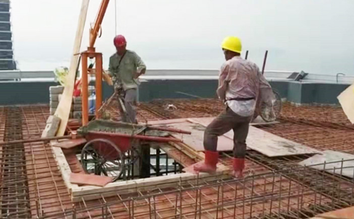 科洛抗裂劑應用現場