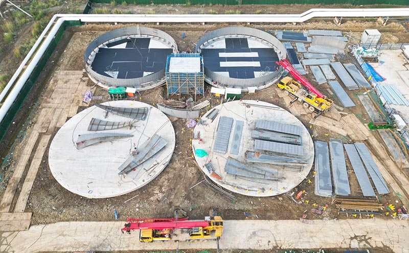 江蘇徐圩新區再生水廠二期使用科洛防水材料現場