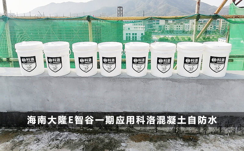 海南大隆E智谷一期應用科洛混凝土自防水